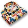 DANILO BUGLIONE Camicia Uomo Fantasia Casual, Camicie da Uomo Regular in Lino e Cotone, Polsini e Collo con Portastecche, Camicia Uomo Originale Artigianale Sartoria Napoletana