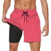 Arcweg Costume da Bagno da Uomo con Boxer Slip Foderato Pantaloncini da Bagno Fodera a Compressione 2 in 1 Pantaloncini da Spiaggia con Tasca con Cerniera Surf 3XL(EU)