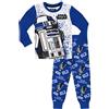 Star Wars - Pigiama a Maniche Lunga per Ragazzi - R2D2 - Vestibilitta Stretta