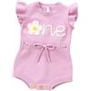 WWricotta Vestito per Il Primo Compleanno della Bambina, Floreale, con Coulisse Ricamata, Lavorato all'Uncinetto, Body per Il Primo Compleanno della Bambina