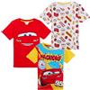Disney Confezione da 3 Magliette Cars per Ragazzi Saetta McQueen Dress Up T-Shirt Corte estive