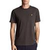Lyle & Scott Uomo T-Shirt in Cotone Biologico Tinta Unita, Charcoal Marl, M