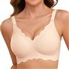 TOMEEK Reggiseno Senza Ferretto Donna Reggiseni Senza Cuciture Comodo Reggiseno Push Up Imbottito Bralette Cinghie Regolabili Comfort Spalline Removibili