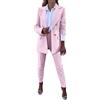 HEONSATI Abito Da Donna Cerimonia Completo Due Pezzi Aperto Davanti Colletto Casual Complete Da Lavoro Manica Lunga Matrimonio Set Ufficio Giacche E Pantalone Abito Da Cocktail Comoda Per Matrimoni E Feste