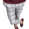 ORANDESIGNE Pantaloni Chino da uomo classici a scacchi pantaloni in tessuto slim fit business pantaloni a strisce plaid conico pantaloni pantaloni completi per il tempo libero