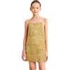 Mulnall Vestito da ragazza latina con nappa scintillante, vintage, da ballo, per bambini, con frange lirice, gonna doppia, crisscross back performance, ballroom party