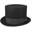 LIPODO Cilindro in Feltro Nero Unisex Cappello di Lana Made in Italy Matrimonio Fascia Gros-Grain Estate Inverno