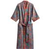 pvucpot Kimono Giapponese da Uomo in Cotone a Doppia Garza Vestaglia Plus Size Abbigliamento Zen Abbigliamento taoista M-L
