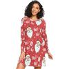 HMZXZ - Camicia da notte da donna, a maniche lunghe, Babbo Natale, camicia da notte natalizia, abbigliamento da notte, abbigliamento da casa, Xmas Ho, Multi, L