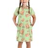 teeinprint Camicia da notte estiva a maniche corte per ragazze, camicia da notte carina per bambini 5-14 anni, Capibara Stampato, 11-12