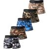 ZC8bdbd Boxer da uomo Camo Boxer da uomo in cotone modal mimetico mutande uomo classico biancheria intima sexy per gli uomini, 5 colori., X-Large