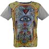 GURU SHOP Guru-Shop, Maglietta a Specchio, Terzo Occhio/Grigio, Cotone, Dimensione Indumenti:M, Magliette `Sure`