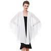 BEAUTELICATE Scialle Donna Elegante per Cerimonia Taglie Forti Chiffon Coprispalle Sheer Stola Donna per Matrimonio Estivo Sposa Abiti (Avorio, Taglia Unica)