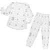 HMZXZ Set pigiama per bambini, con stampa a pecora, a maniche lunghe, in pizzo, per ragazzi e ragazze, multicolore, 4 anni