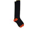 Gallo - Calze Lunghe Uomo Cotone Leggero Blu Oltremare E Limoncello Fantasia Pois, Blu, 40/45