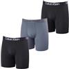Calvin Klein Boxer da uomo in microfibra, confezione da 3 (US, Alpha, M, Regular, NERO/NERO/GRIGIO)