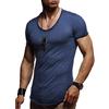 Leif Nelson Maglietta estiva da uomo, scollo rotondo, slim fit, in cotone, stile moderno, con scollo rotondo, a maniche corte, LN1-10952T