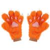 hbbhml Guanti a forma di zampa di gatto con zampa di lupo, volpe, peluche, artiglio, morbido, per Halloween, Natale, cosplay, costume per uomo e donna