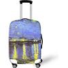 HUGS IDEA Copertura protettiva antigraffio per valigia, accessori da viaggio, Notte stellata di Van Gogh, Large