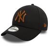 New Era New York Yankees MLB League Essential Nero Marrone 9Forty Berretto Regolabile per Bambini