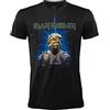 BLT DISTRIBUTION SRL T-Shirt Iron Maiden Mummy Back. Maglietta Rock Ufficiale Nera. Band Heavy Metal. Cotone. Unisex. Adulto Ragazzo.