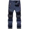 Generic Pantaloni da lavoro da uomo in softshell impermeabili, caldi e imbottiti, foderati in pile, per attività all'aperto, antivento, impermeabili, con tasche con cerniera, pantaloni da lavoro casual, Blu