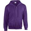 Gildan Heavy Blendâ Full Zip Hooded Sweatshirt Felpa, Viola, 2XL Unisex Adulto, Viola, XX-Large
