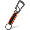 KeyUnity KC00 Paracord Ciondolo, Portachiavi Paracord, Cordino da Paracadute 550, Moschettone Multiutensile, Apribottiglie, Cacciavite a croce, BK29