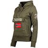Geographical Norway GYMCLASS Lady - Felpa da Donna con Cappuccio e Tasche, a Maniche Lunghe, Casual