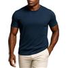 Leif Nelson LN8318N - Maglietta estiva da uomo, scollo rotondo, slim fit, in percentuale di cotone, colore bianco e nero, a maniche corte, scollo rotondo, a maniche corte, modello casual