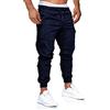 ORANDESIGNE Pantaloni Cargo Uomo con Coulisse in Cotone Tasche Laterali Trousers della Pantaloni di Sport da Jogging Activewear Pantaloni Uomo Cintura Elastica Casual Street Pantaloni A Blu Scuro XL