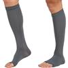TOFLY Calze a compressione per donne e uomini, punta aperta, altezza al | Calze a compressione portatili per vene varicose, edema, periostite, infermiere e sollievo in gravidanza, viaggi, recupero