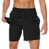 Arcweg Costume da Bagno da Uomo con Boxer Slip Foderato Pantaloncini da Bagno Fodera a Compressione 2 in 1 Pantaloncini da Spiaggia con Tasca con Cerniera Surf