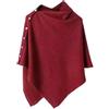 Makroyl Poncho da donna multiway con bottoni scialle avvolgente scialle lavorato a maglia cashmere Feel Wrap versatile cardigan mantello sciarpa per l'inverno