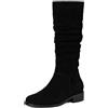 Generic Stivali da donna in pelle scamosciata con tacco, sopra il ginocchio, stivaletti a punta, stivaletti invernali caldi, stivaletti invernali lunghi e piatti, eleganti stivali da donna con tacco basso