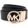 Michael Kors 1.25 inch Reversible Belt Rev Saffiano Cintura, Nero/Oro, L Donna