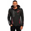 Geographical Norway Giacca Softshell Uomo Royaudb Dsitribrands Production Impermeabile Antivento con Cappuccio per Outdoor Trekking Sci Autunno Inverno Primavera Resistente e Comoda (Nero Rosso S)