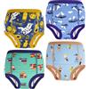 MOEMOE BABY Mutandine Apprendimento Bambino, Assorbente Mutandine di Apprendimento per Bambini Confezione da 4 Cotone Verde 7 Anni