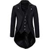 Caxndycing Cappotto da uomo lungo vintage vittoriano gotico medievale rinascimentale steampunk giacca carnevale cosplay smoking giacca uniforme abbigliamento stile vintage