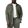 Champion Rochester 1919 Pop Punk - Dyed/Wash Heavy Poly-Fleece Full Buttoned Felpa, Verde Foresta, M Uomo FW23