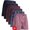 DANISH ENDURANCE Boxer Uomo Americani Cotone Biologico 100%, Mutande a Pantaloncino, Boxer di Tela, Leggeri e Traspiranti, 4 o 6 Paia