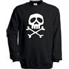 La Maglieria Felpa Girocollo cap. Harlock v.1 Unisex Cartone Anni 80 Skull Uomo Ragazzo Bambino
