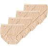 Sloggi Basic+ Slip Midi Mutande, Pacco da 4, Donna, Beige, 46