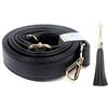 BEAULEGAN Crossbody Bag Strap Full Grain - Microfiber Leather - Replacement for Handbag/Purse, Adjustable 150 cm Long Black