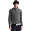 Gant Superfine Lambswool Half Zip, Pullover Uomo, Charcoal Melange,