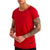 Leif Nelson Maglietta Uomo per L'Estate, con Scollo Rotondo (Rosso, Taglia S), vestibilità Regolare, Maglietta da Uomo 100% Cotone