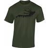 Baddery Maglietta Cacciatore da Uomo - „Foresta Cervo" (Verde Militare XXL)