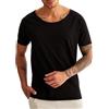 Leif Nelson Herren T-Shirt Basic Shirt tiefer Rundhals Ausschnitt Kurzarm Oversize Longsleeve Sweatshirt Pullover Hoodie