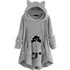 Fannyfuny Vestaglia Invernale Pile Bottoni Cappotto da donna a maniche lunghe con cappuccio e cerniera lampo con cappuccio Cappotti morbidi con cappuccio con tasca con cerniera calda Abbigliamento X Caccia