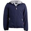 Coveri Giubbotto imbottito foderato in pile con cappuccio e tasche laterali, Blu L